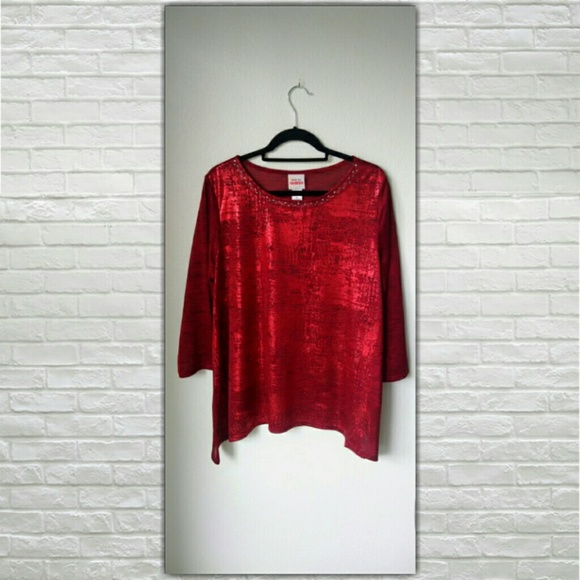 Ruby Rd. Tops - Clearance 3/$12 Ruby Rd Women's L Embellished Top